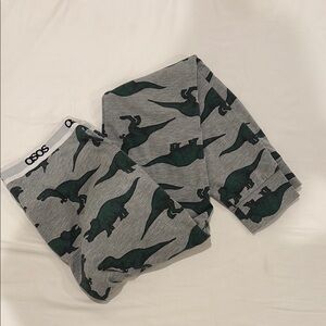 ASOS Gray Sweatpants with Green Dinosaur Print